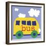 Yellow School Bus-Erin Clark-Framed Giclee Print