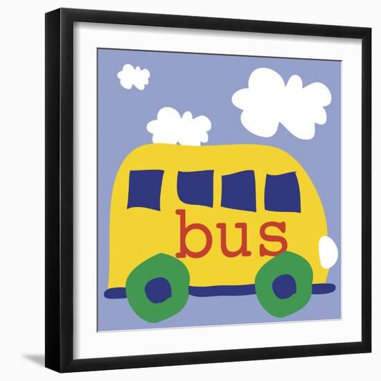 Yellow School Bus-Erin Clark-Framed Giclee Print