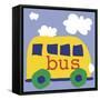 Yellow School Bus-Erin Clark-Framed Stretched Canvas