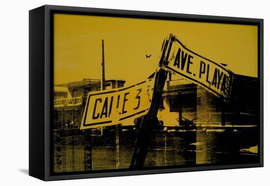 Yellow Sign-David Studwell-Framed Stretched Canvas