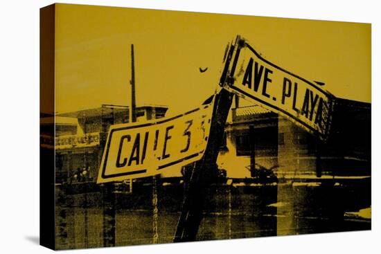 Yellow Sign-David Studwell-Stretched Canvas