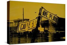 Yellow Sign-David Studwell-Stretched Canvas