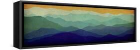 Yellow Sky Mountains-Ryan Fowler-Framed Stretched Canvas