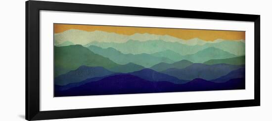 Yellow Sky Mountains-Ryan Fowler-Framed Art Print