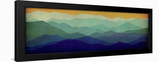 Yellow Sky Mountains-Ryan Fowler-Framed Art Print
