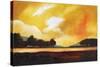 Yellow Sky over the Lake-Judith D'Agostino-Stretched Canvas