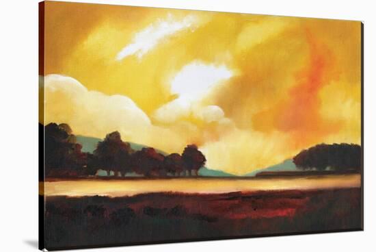 Yellow Sky over the Lake-Judith D'Agostino-Stretched Canvas