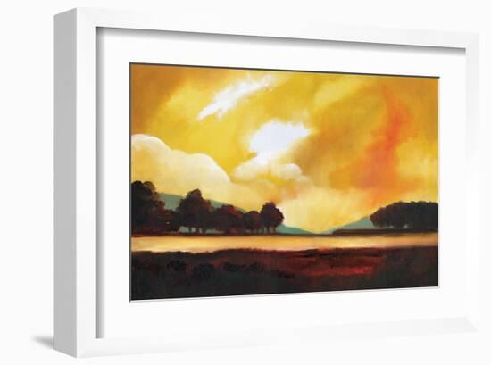 Yellow Sky over the Lake-Judith D'Agostino-Framed Art Print