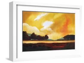 Yellow Sky over the Lake-Judith D'Agostino-Framed Art Print