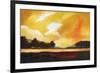 Yellow Sky over the Lake-Judith D'Agostino-Framed Art Print