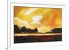 Yellow Sky over the Lake-Judith D'Agostino-Framed Art Print