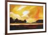 Yellow Sky over the Lake-Judith D'Agostino-Framed Art Print