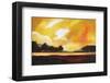 Yellow Sky over the Lake-Judith D'Agostino-Framed Art Print