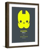 Yellow Squirrel Multilingual Poster-NaxArt-Framed Art Print