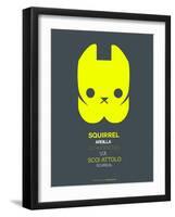 Yellow Squirrel Multilingual Poster-NaxArt-Framed Art Print