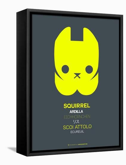 Yellow Squirrel Multilingual Poster-NaxArt-Framed Stretched Canvas