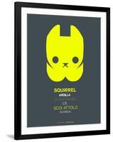 Yellow Squirrel Multilingual Poster-NaxArt-Framed Art Print