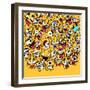 Yellow Stars-Andrea Buenfil-Framed Art Print