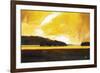 Yellow Storm at the Lake-Judith D'Agostino-Framed Art Print