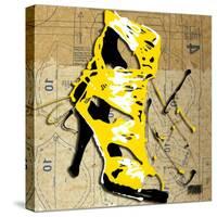 Yellow Strap Boot-Roderick E. Stevens-Stretched Canvas