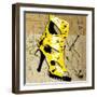 Yellow Strap Boot-Roderick E. Stevens-Framed Giclee Print