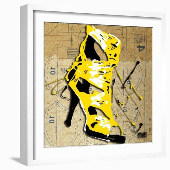 Yellow Strap Boot-Roderick E. Stevens-Framed Giclee Print