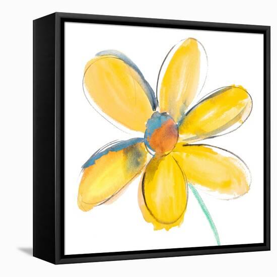 Yellow Summer Daisy-Susan Bryant-Framed Stretched Canvas