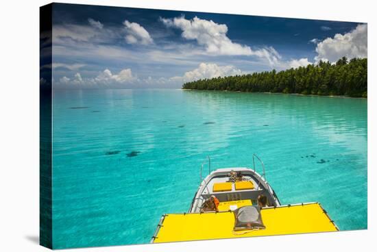 Yellow Sundeck of a Boat in the Ant Atoll, Pohnpei, Micronesia, Pacific-Michael Runkel-Stretched Canvas