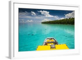 Yellow Sundeck of a Boat in the Ant Atoll, Pohnpei, Micronesia, Pacific-Michael Runkel-Framed Photographic Print