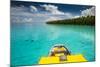 Yellow Sundeck of a Boat in the Ant Atoll, Pohnpei, Micronesia, Pacific-Michael Runkel-Mounted Photographic Print