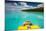 Yellow Sundeck of a Boat in the Ant Atoll, Pohnpei, Micronesia, Pacific-Michael Runkel-Mounted Photographic Print