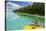 Yellow Sundeck of a Boat in the Ant Atoll, Pohnpei, Micronesia, Pacific-Michael Runkel-Stretched Canvas