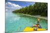 Yellow Sundeck of a Boat in the Ant Atoll, Pohnpei, Micronesia, Pacific-Michael Runkel-Mounted Photographic Print