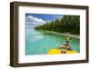 Yellow Sundeck of a Boat in the Ant Atoll, Pohnpei, Micronesia, Pacific-Michael Runkel-Framed Photographic Print