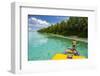 Yellow Sundeck of a Boat in the Ant Atoll, Pohnpei, Micronesia, Pacific-Michael Runkel-Framed Photographic Print