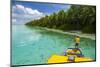 Yellow Sundeck of a Boat in the Ant Atoll, Pohnpei, Micronesia, Pacific-Michael Runkel-Mounted Photographic Print