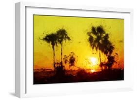 Yellow Sunset - In the Style of Oil Painting-Philippe Hugonnard-Framed Giclee Print