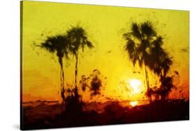 Yellow Sunset - In the Style of Oil Painting-Philippe Hugonnard-Stretched Canvas