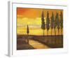 Yellow Sunset over Water I-Judith D'Agostino-Framed Art Print