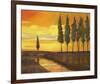 Yellow Sunset over Water I-Judith D'Agostino-Framed Art Print