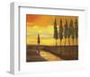 Yellow Sunset over Water I-Judith D'Agostino-Framed Art Print