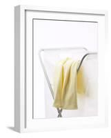 Yellow T-Shirt on Laundry Hamper-null-Framed Photographic Print