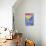 Yellow Tabby Cat Hanging from Moon-sylvia pimental-Mounted Art Print displayed on a wall