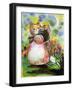 Yellow Tabby Cat Kittens BullFrog-sylvia pimental-Framed Art Print