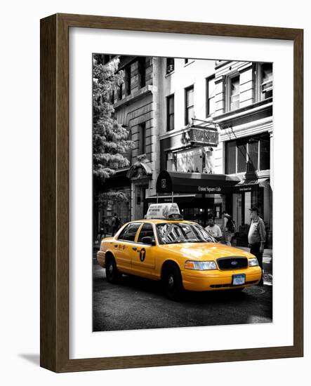 Yellow Taxi Cab, Union Square, Manhattan, New York, United States-Philippe Hugonnard-Framed Photographic Print