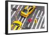 Yellow Taxi Cabs and Crossing, Overhead View, New York, Manhattan, New York, USA-Peter Adams-Framed Photographic Print