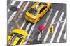 Yellow Taxi Cabs and Crossing, Overhead View, New York, Manhattan, New York, USA-Peter Adams-Mounted Photographic Print