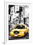 Yellow Taxi II - In the Style of Oil Painting-Philippe Hugonnard-Framed Giclee Print