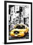 Yellow Taxi II - In the Style of Oil Painting-Philippe Hugonnard-Framed Giclee Print