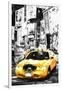 Yellow Taxi II - In the Style of Oil Painting-Philippe Hugonnard-Framed Giclee Print